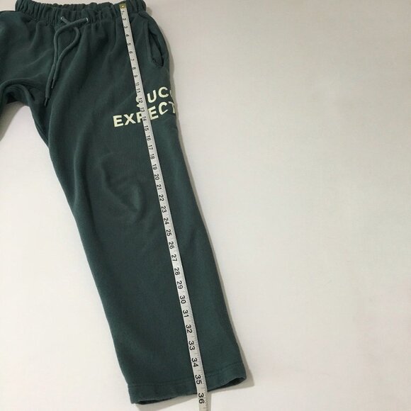 Korean Fashion Sweatpants Jogger Womens Medium Wide Hips High Rise Green - Picture 12 of 13